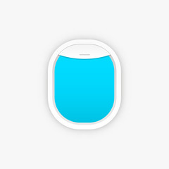 Obraz premium Plane window template