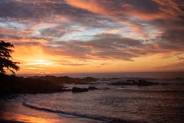 Puesta de sol en la playa