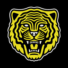 Tiger retro logo.