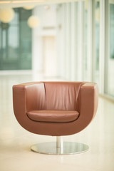 the leather chair