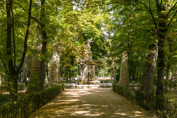 Garden of the prince in Aranjuez in the vicinity of the royal palace.