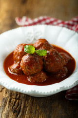 Meatballs  with tomato sauce