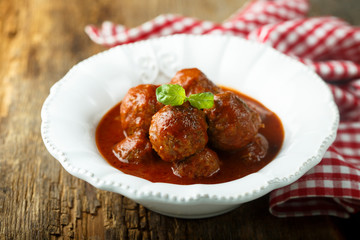 Meatballs  with tomato sauce
