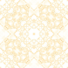 Yellow seamless pattern. Artistic delicate soap bu