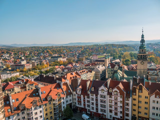 Panoramic view of Klodzko city, Poland