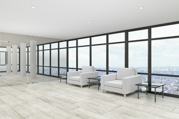 Modern office lobby interior