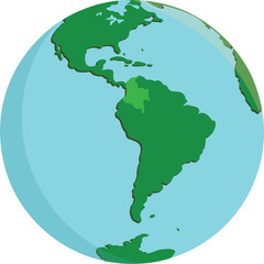 Planet earth colombia map