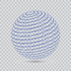3d sphere code binary.