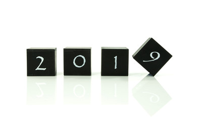 black blocks with 2018 changing in 2019