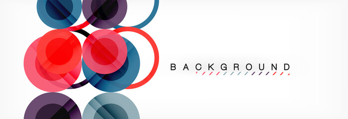 Overlapping circles design background