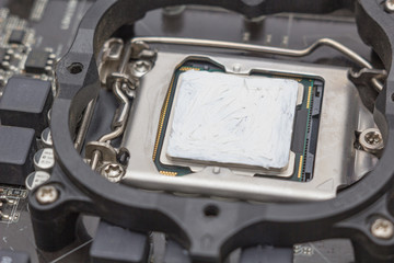 applying thermal paste to the processor, cleaning the computer.