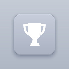 Cup, champion button, best vector