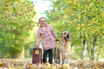 Freundschaft - Mädchen mit Hund