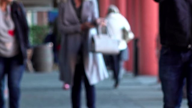 People shopping in Liverpool, Albert Dock area. October 2018