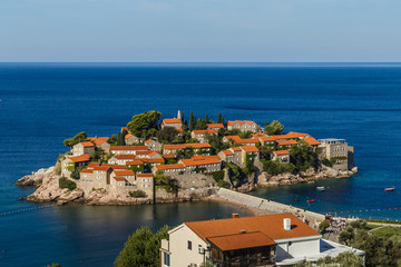 Naklejka na ściany i meble St. Stephen's Island in Montenegro