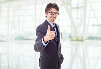 businessman thumb up