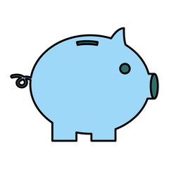 piggy bank safe money on white background