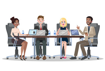 Business meeting in the conference room concept.