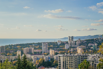 Obraz premium widok z lotu ptaka na miasto