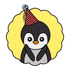 cute kawaii penguin party hat
