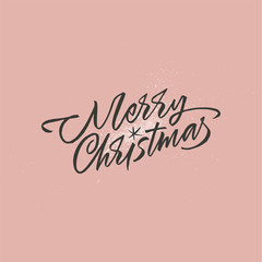 Merry Christmas lettering with a star