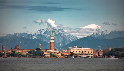 Fotobehang Italy beauty, unbelievable , San Marco with Dolomites behind, Venice, Venezia © radko68