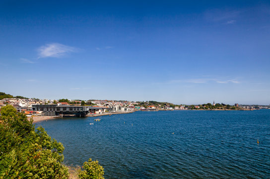 Batteristranda public beach and recreational area Larvik Vestfold Norway Scandinavia