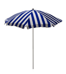 Beach umbrella - Blue-white striped