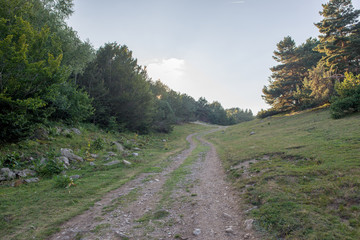 Mountains through the valley of aran in the pyrenees