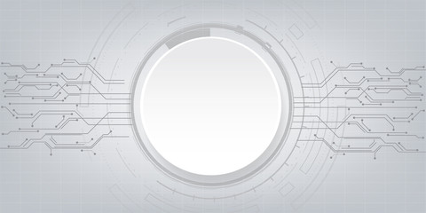 Obraz premium Vector abstract futuristic circuit board on white background.