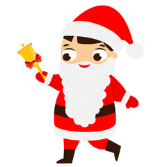 Cute boy in Sants Claus costume. Christmas kids series. Happy New year children
