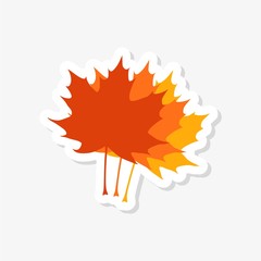 Autumn leaves sticker