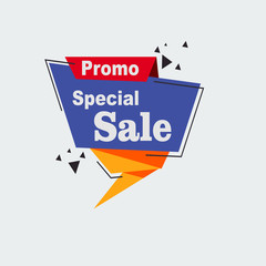 Collection of Sale Discount Banners, Popup, Labels, Ribbon, Tags, Emblems. Flat design full color. EPS 10 Vector