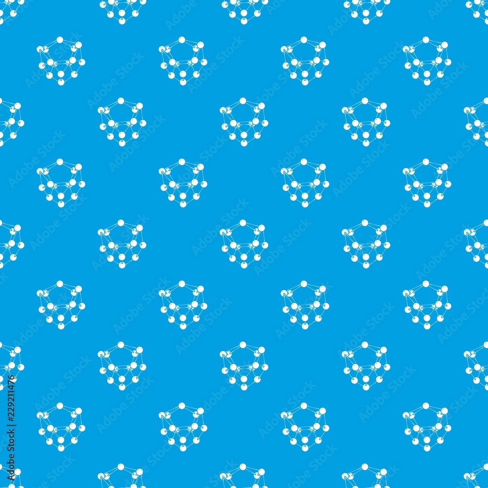 Poster glucose pattern vector seamless blue repeat for any use