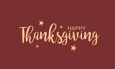 Flat design style Happy Thanksgiving Day logotype