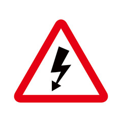 High Voltage Sign. Danger symbol. Exclamation danger sign. attention sign icon. Hazard warning attention sign