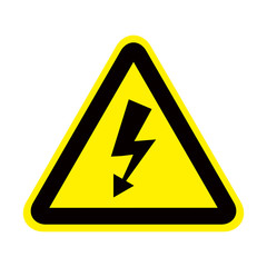 High Voltage Sign. Danger symbol. Exclamation danger sign. attention sign icon. Hazard warning attention sign