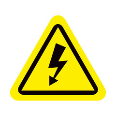 High Voltage Sign. Danger symbol. Exclamation danger sign. attention sign icon. Hazard warning attention sign