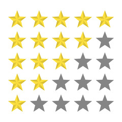 5 golden star in a row. Review and feedback