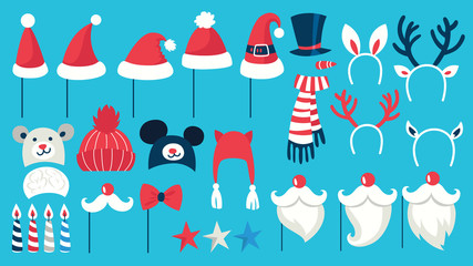 Big christmas party props for photobooth set.