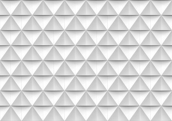 3d rendering. seamless modern white and gray triangle polygon shape pattern wall background.