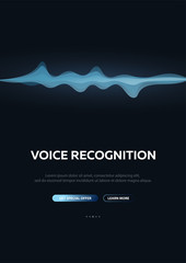 Voice Recognition System and Personal assistant. Voice Biometrics. Sound Wave.