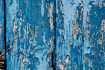 Blue old wooden background