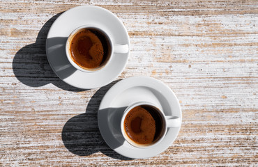 Fototapeta premium traditional oriental coffee on a wooden table