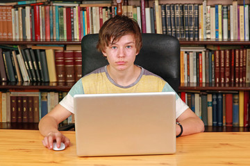 Teenager With Laptop