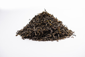 Black Tea Powder or dry dust with or without green leaf and served hot chai in a cup