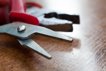pliers on the table