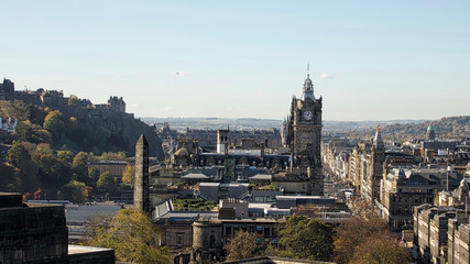 Naklejka premium The Clock Tower of the Balmoral Hotel on Princes Street in Edinburgh.