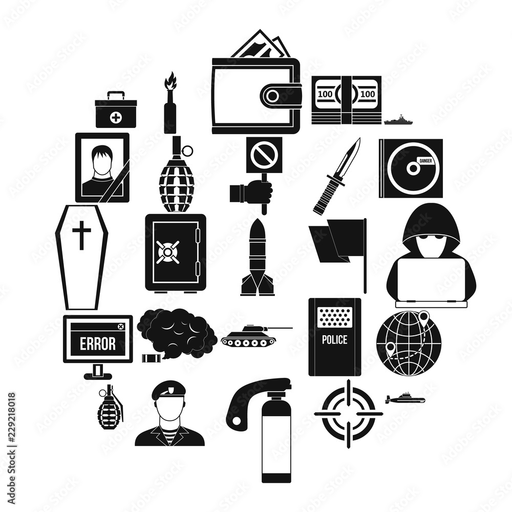 Poster battle icons set. simple set of 25 battle vector icons for web isolated on white background