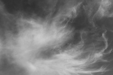 Beautiful white Cirrus clouds on a sky